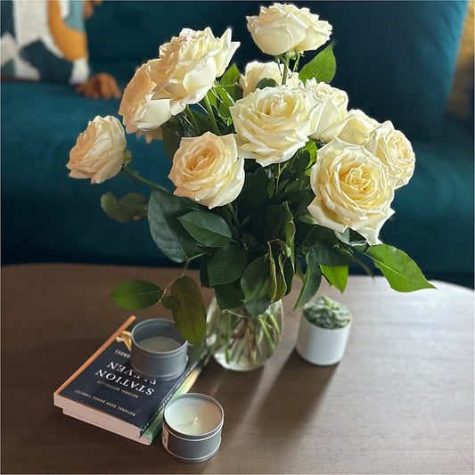 Long Stem Yellow Rose Bouquet – JANIE'S COUNTRY GALLERY FLORIST, Bristol VA