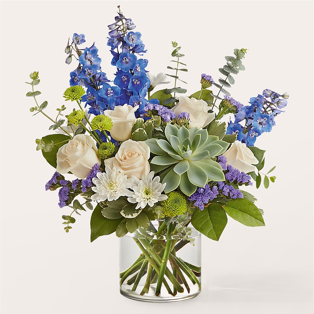 Cerulean Waves Bouquet – JANIE'S COUNTRY GALLERY FLORIST, Bristol VA