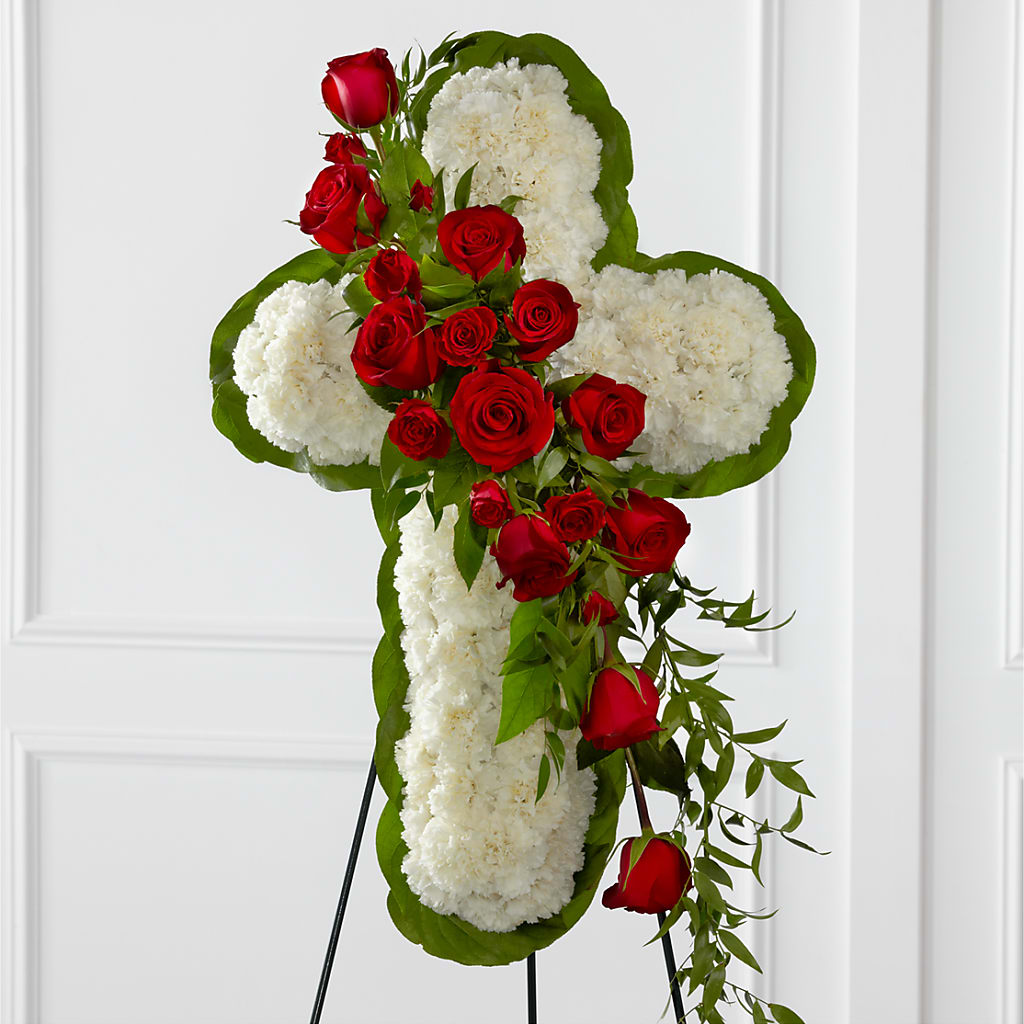 Floral Cross Easel – JANIE'S COUNTRY GALLERY FLORIST, Bristol VA