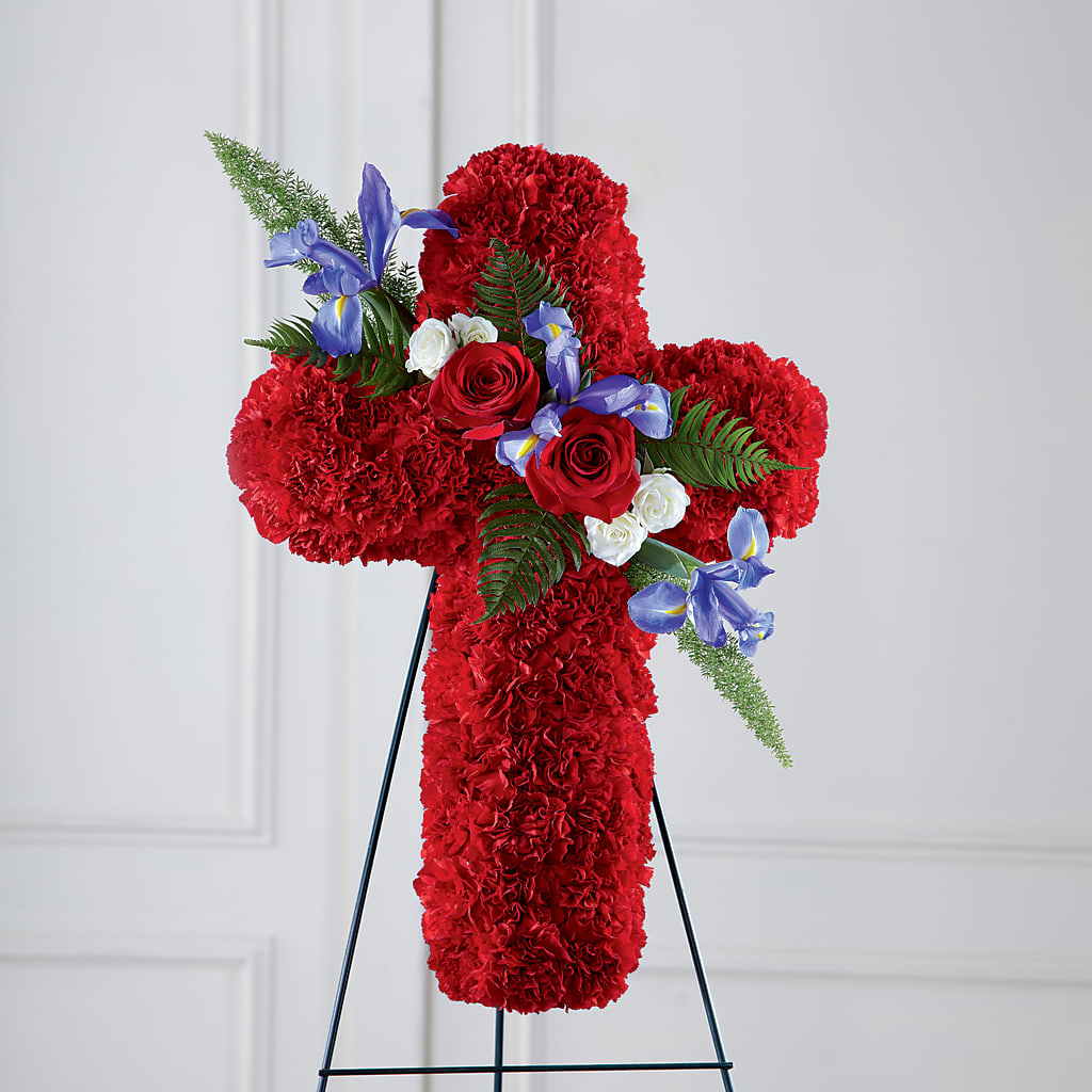 Faithful Hero Floral Cross – JANIE'S COUNTRY GALLERY FLORIST, Bristol VA