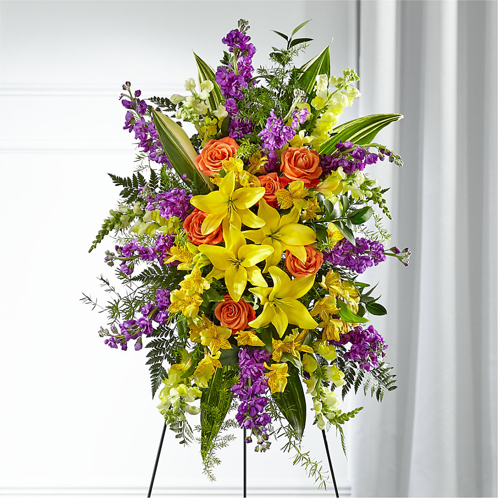 Thoughtful Prayers Standing Spray – JANIE'S COUNTRY GALLERY FLORIST, Bristol VA