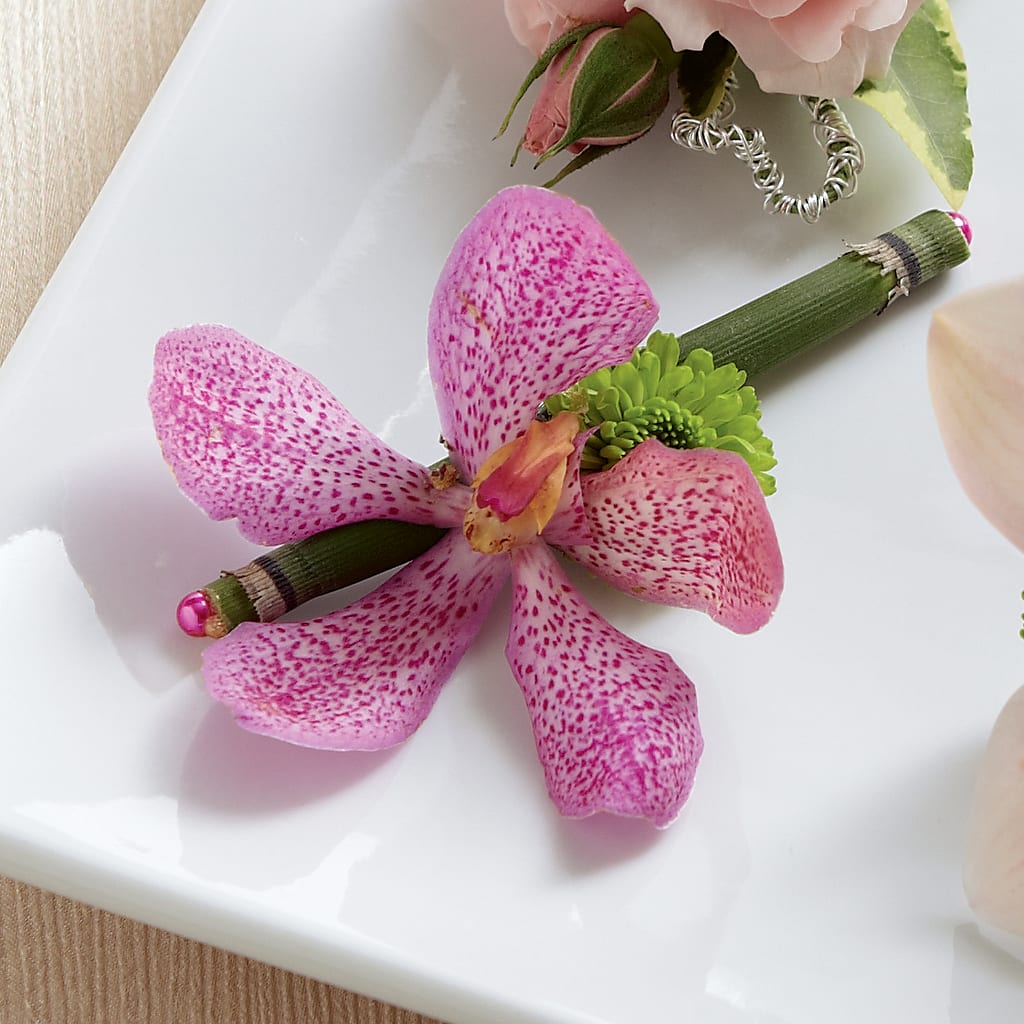 Pink Mokara Boutonniere – JANIE'S COUNTRY GALLERY FLORIST, Bristol VA