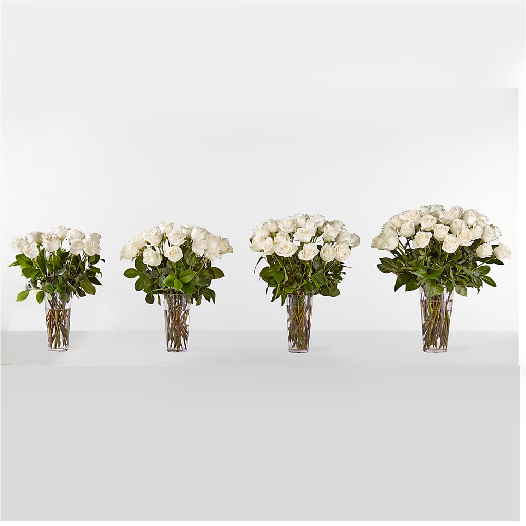 Long Stem White Rose Bouquet – JANIE'S COUNTRY GALLERY FLORIST, Bristol VA