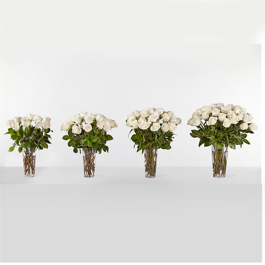 Long Stem White Rose Bouquet – JANIE'S COUNTRY GALLERY FLORIST, Bristol VA
