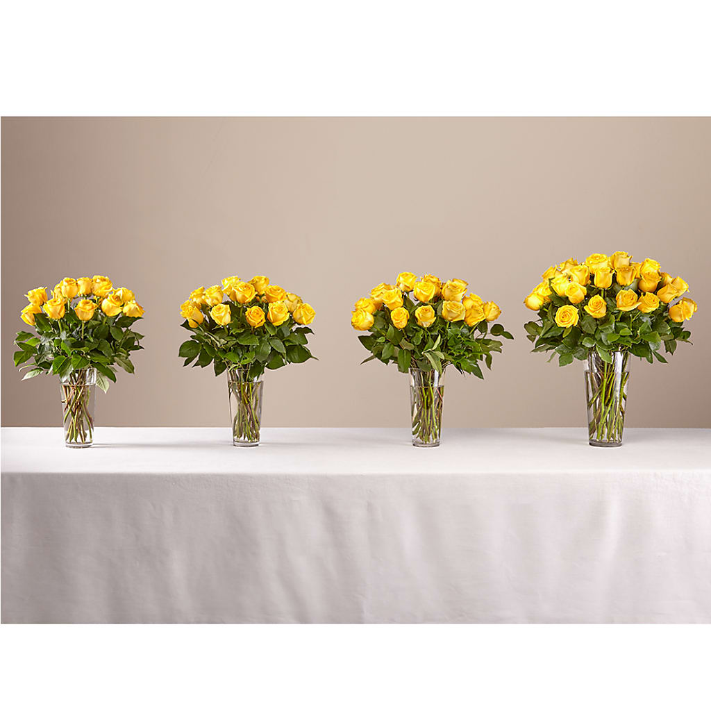 Long Stem Yellow Rose Bouquet – JANIE'S COUNTRY GALLERY FLORIST, Bristol VA