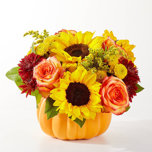 Golden Gourd Pumpkin Bouquet – JANIE'S COUNTRY GALLERY FLORIST, Bristol VA
