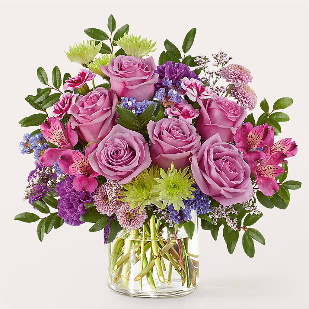 Glass Half Full Bouquet – JANIE'S COUNTRY GALLERY FLORIST, Bristol VA