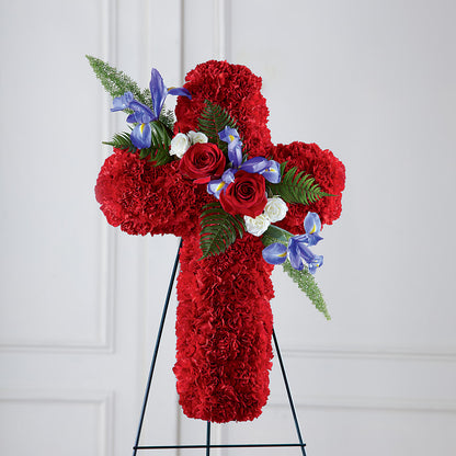 Faithful Hero Floral Cross – JANIE'S COUNTRY GALLERY FLORIST, Bristol VA