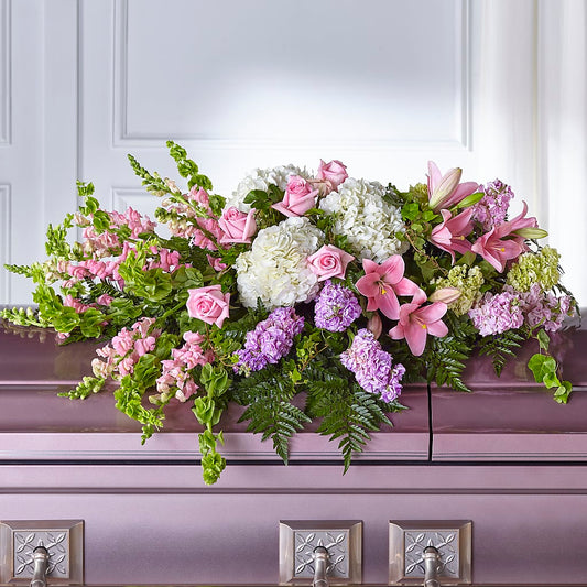 Life's Gratitude Casket Spray – JANIE'S COUNTRY GALLERY FLORIST, Bristol VA