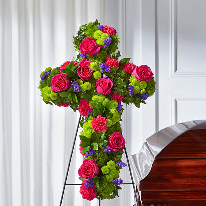 Tribute Rose Floral Cross – JANIE'S COUNTRY GALLERY FLORIST, Bristol VA