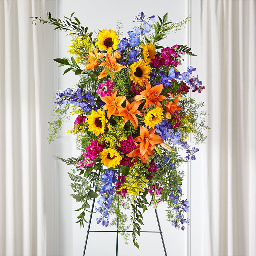 Sunlit Memories Standing Spray (Standard) – JANIE'S COUNTRY GALLERY FLORIST, Bristol VA