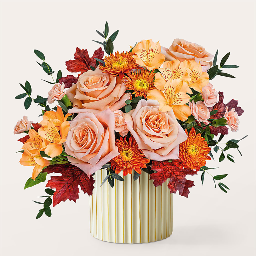 Spiced Latte Bouquet with Ivory Vase – JANIE'S COUNTRY GALLERY FLORIST, Bristol VA