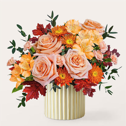 Spiced Latte Bouquet with Ivory Vase – JANIE'S COUNTRY GALLERY FLORIST, Bristol VA