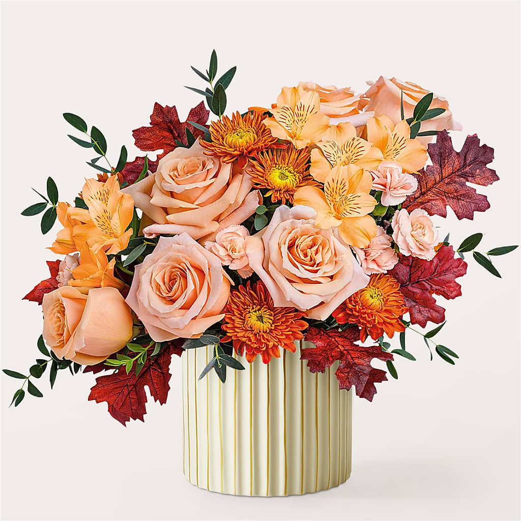 Spiced Latte Bouquet with Ivory Vase – JANIE'S COUNTRY GALLERY FLORIST, Bristol VA