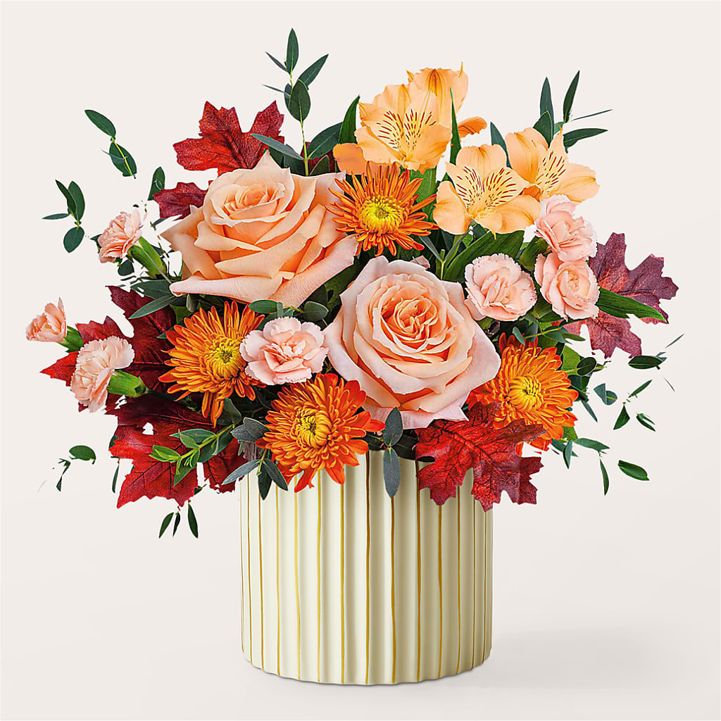 Spiced Latte Bouquet with Ivory Vase – JANIE'S COUNTRY GALLERY FLORIST, Bristol VA