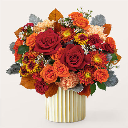 Merlot Bouquet with Ivory Vase – JANIE'S COUNTRY GALLERY FLORIST, Bristol VA