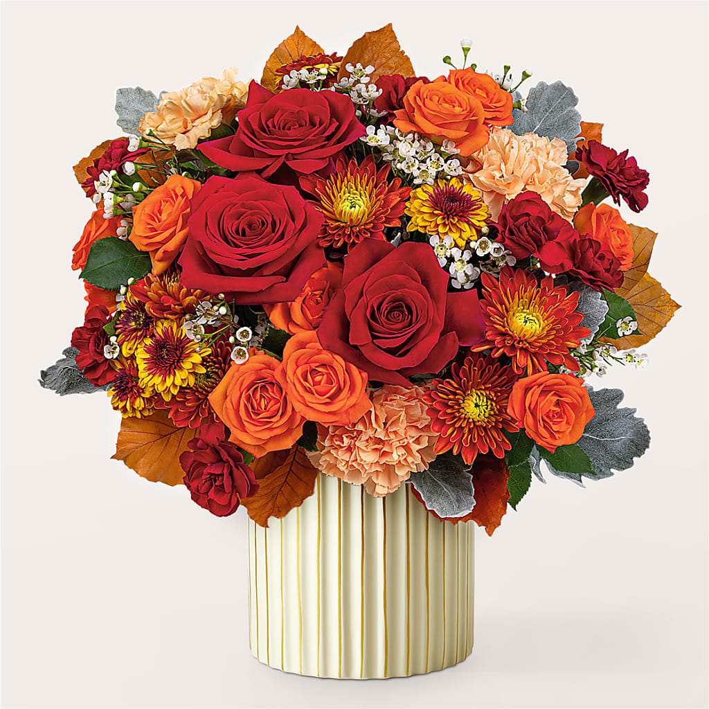 Merlot Bouquet with Ivory Vase – JANIE'S COUNTRY GALLERY FLORIST, Bristol VA