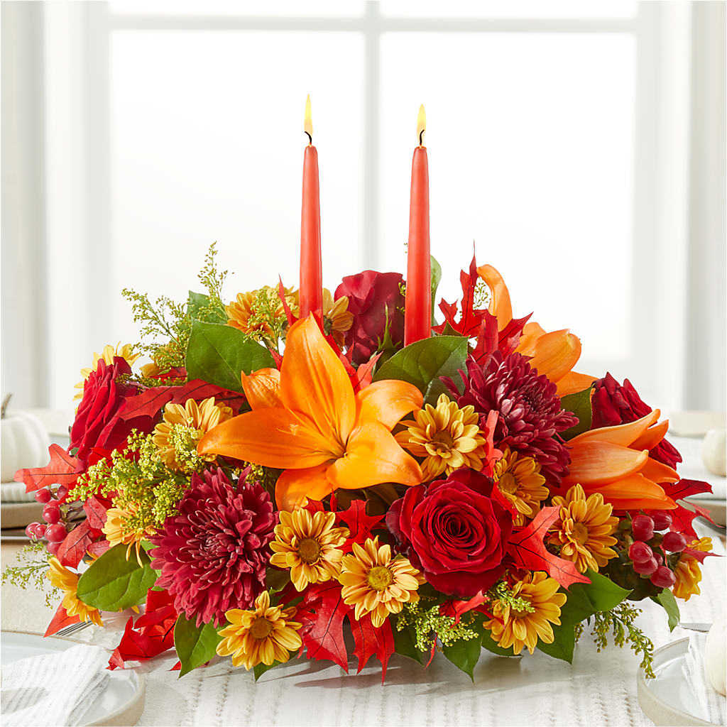 Autumn's Embrace Centerpiece – JANIE'S COUNTRY GALLERY FLORIST, Bristol VA