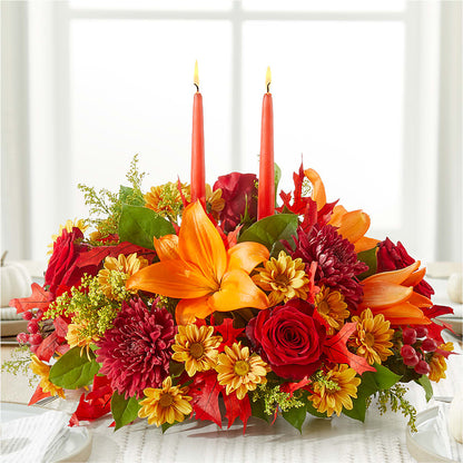 Autumn's Embrace Centerpiece – JANIE'S COUNTRY GALLERY FLORIST, Bristol VA