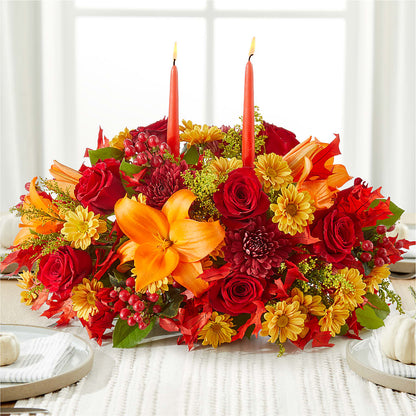 Autumn's Embrace Centerpiece – JANIE'S COUNTRY GALLERY FLORIST, Bristol VA
