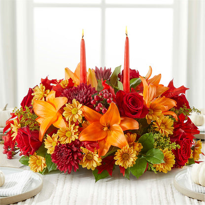 Autumn's Embrace Centerpiece – JANIE'S COUNTRY GALLERY FLORIST, Bristol VA